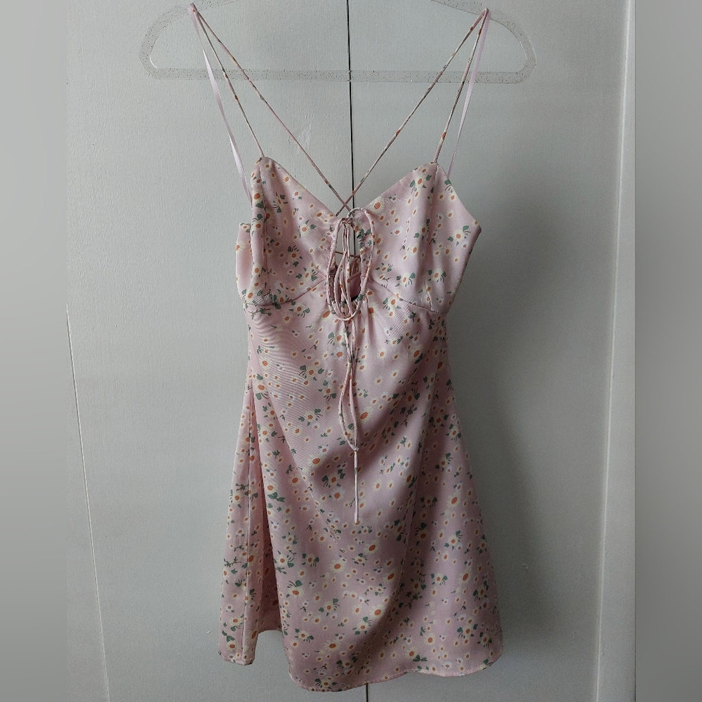 Kittenish Pink Floral Dress